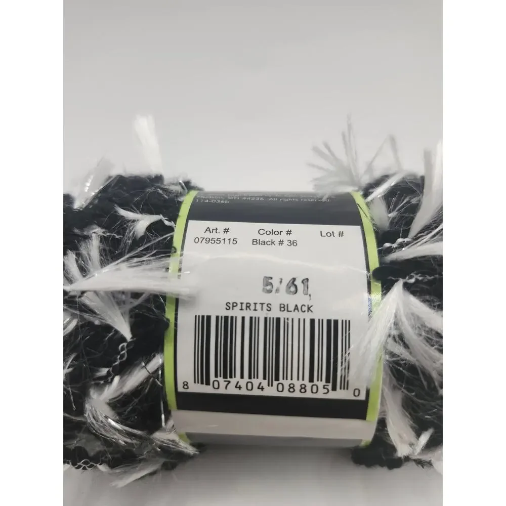 Sensations Simple Elegance Spirits Black Novelty Yarn 50g 60 yds Polyester Skein